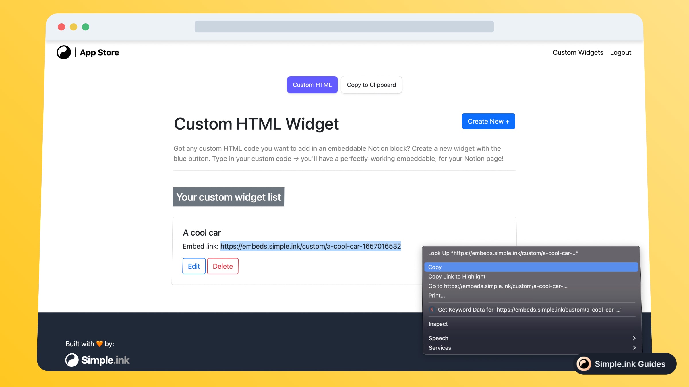 How to embed any widget in Notion | Simple.ink