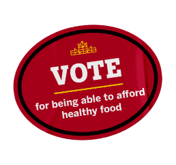 Vote for being able to afford healthy food sticker.