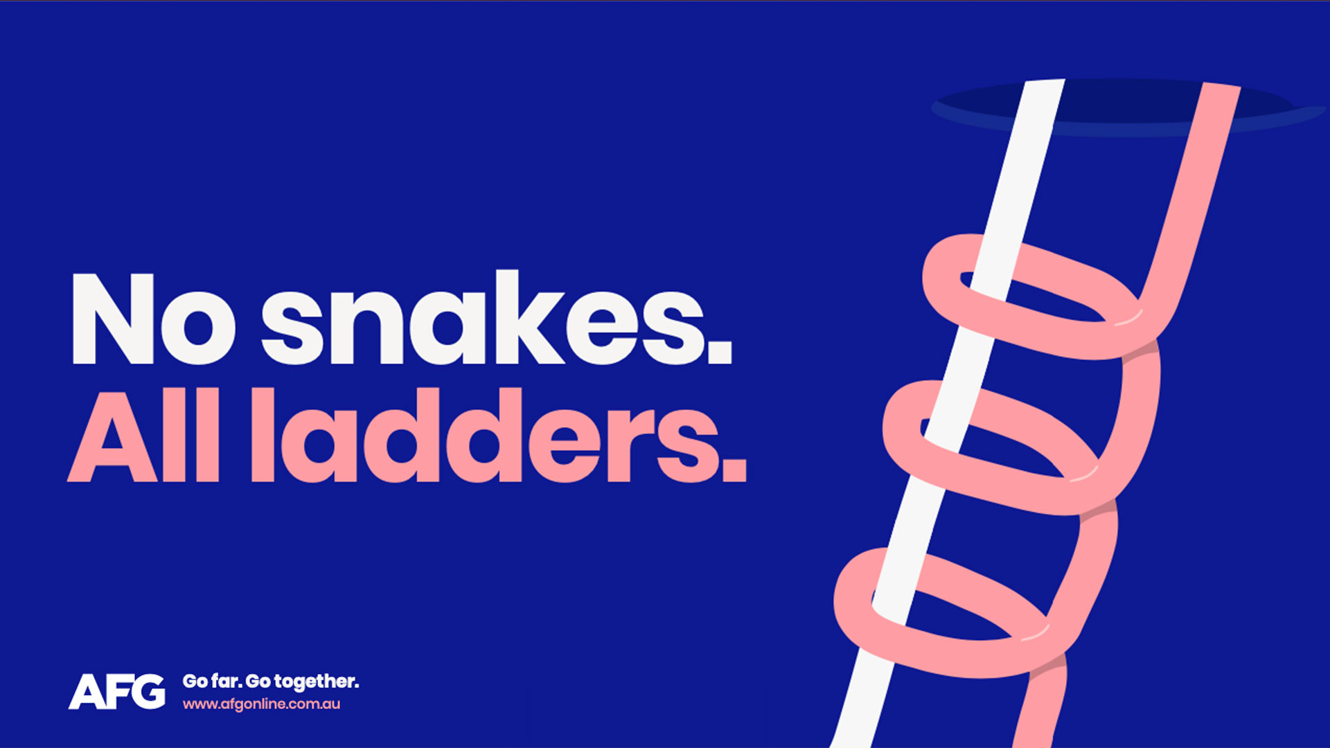 AFG Hero image of snakes and ladders graphic