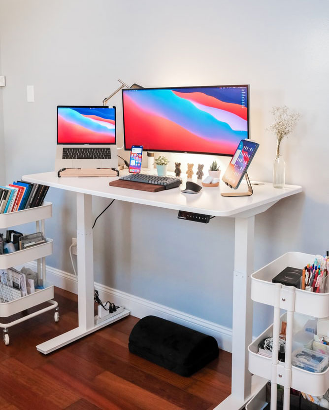 setup desk