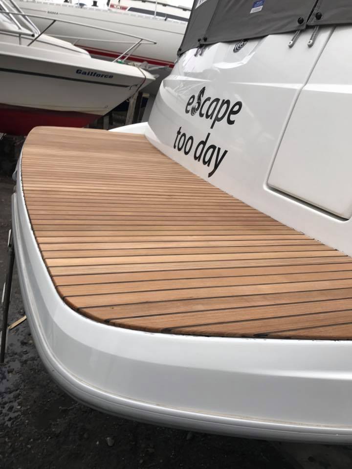 new teak bathing platform