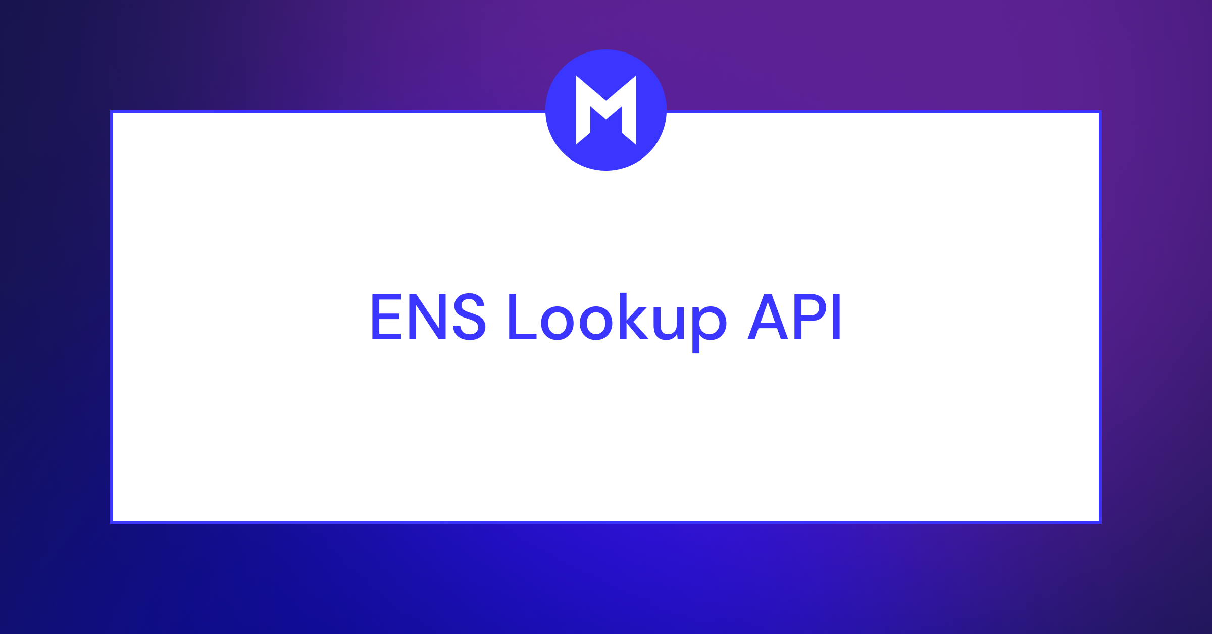 ENS Lookup API Mnemonic Mnemonic