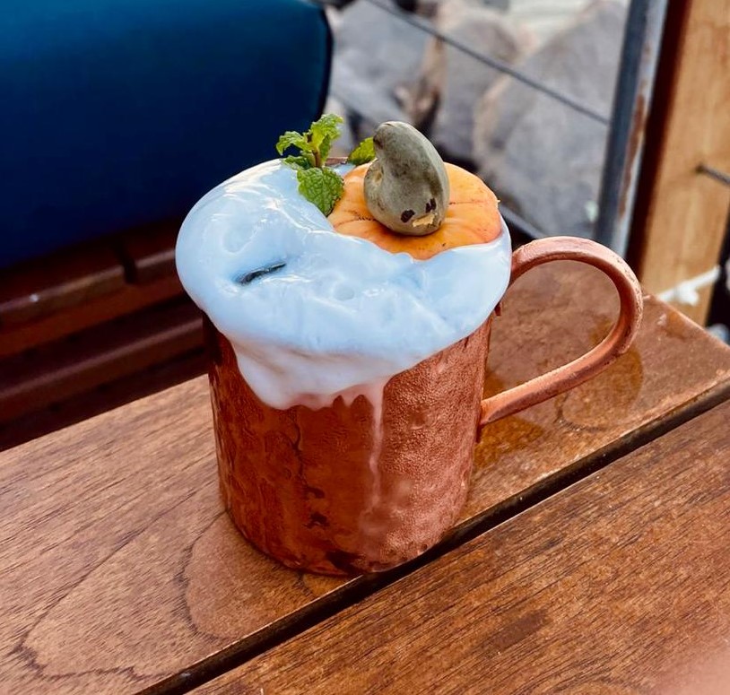 Cajumix, buriti, gengibre e espuma de especiarias