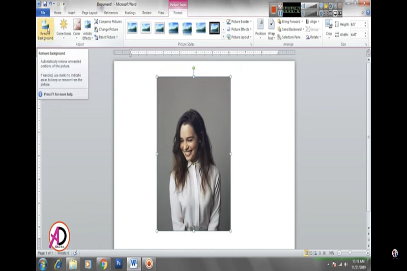 How to remove background in Microsoft Word