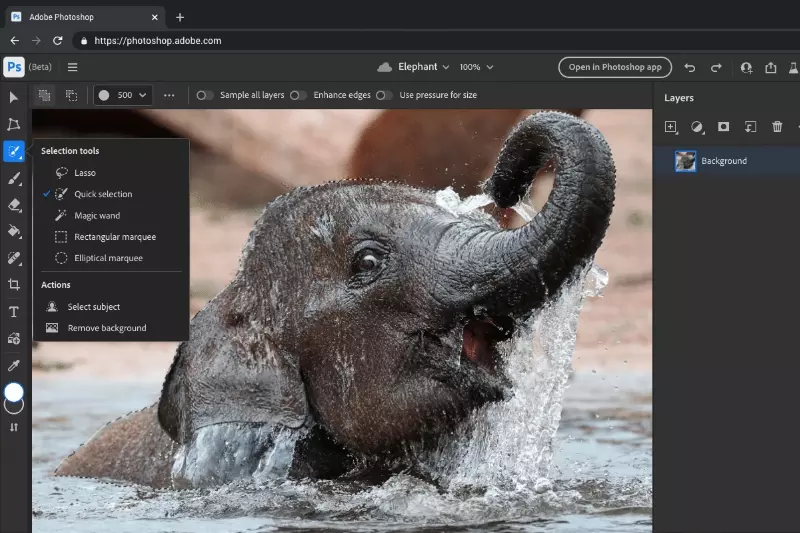 Home Page of Adobe PhotoShop Fix