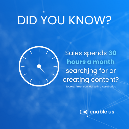Enable Us Stat Sales spends 30 hours a month on content