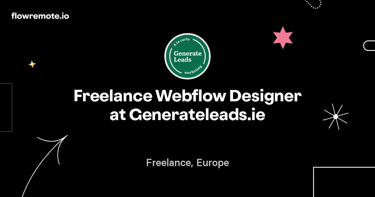 Freelance Webflow Designer at Generateleads.ie