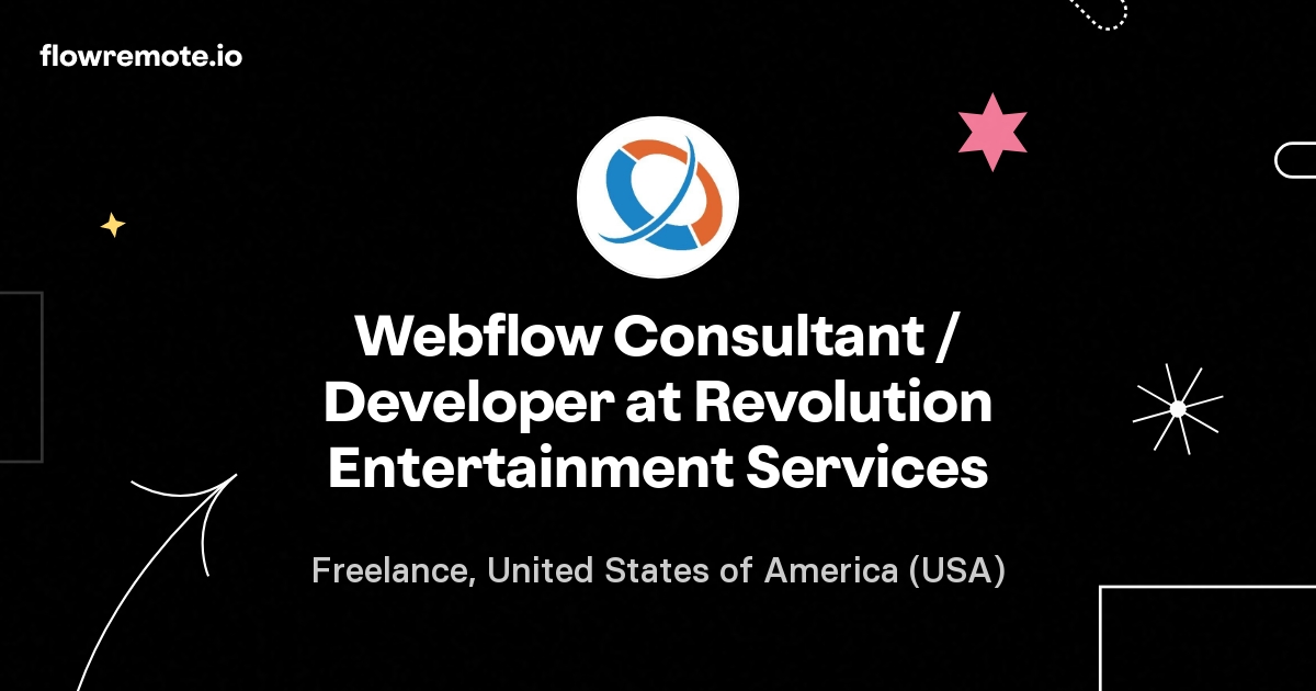 Webflow Consultant / Developer at Revolution Entertainment Services