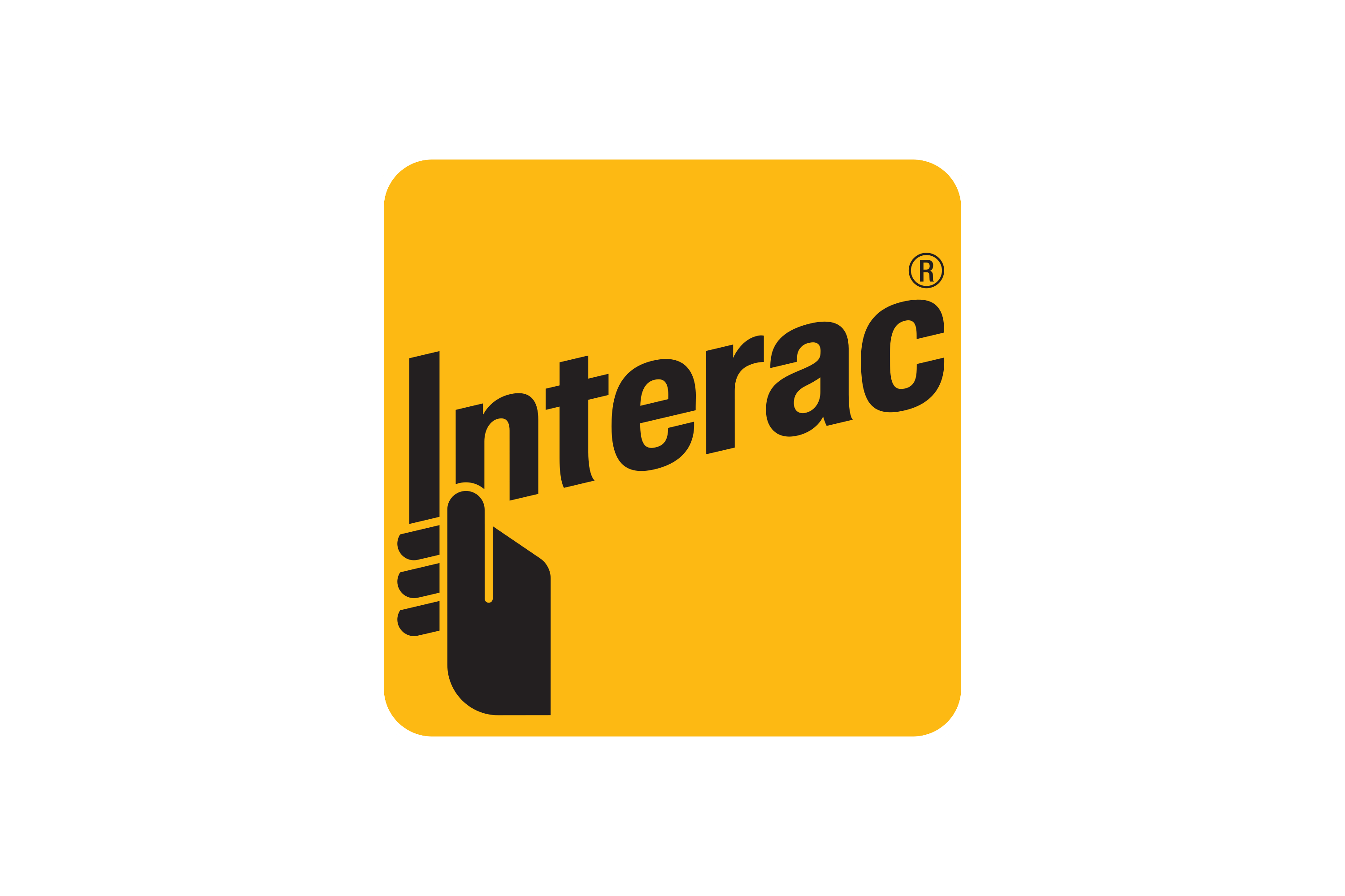 Interac logo in greyscale