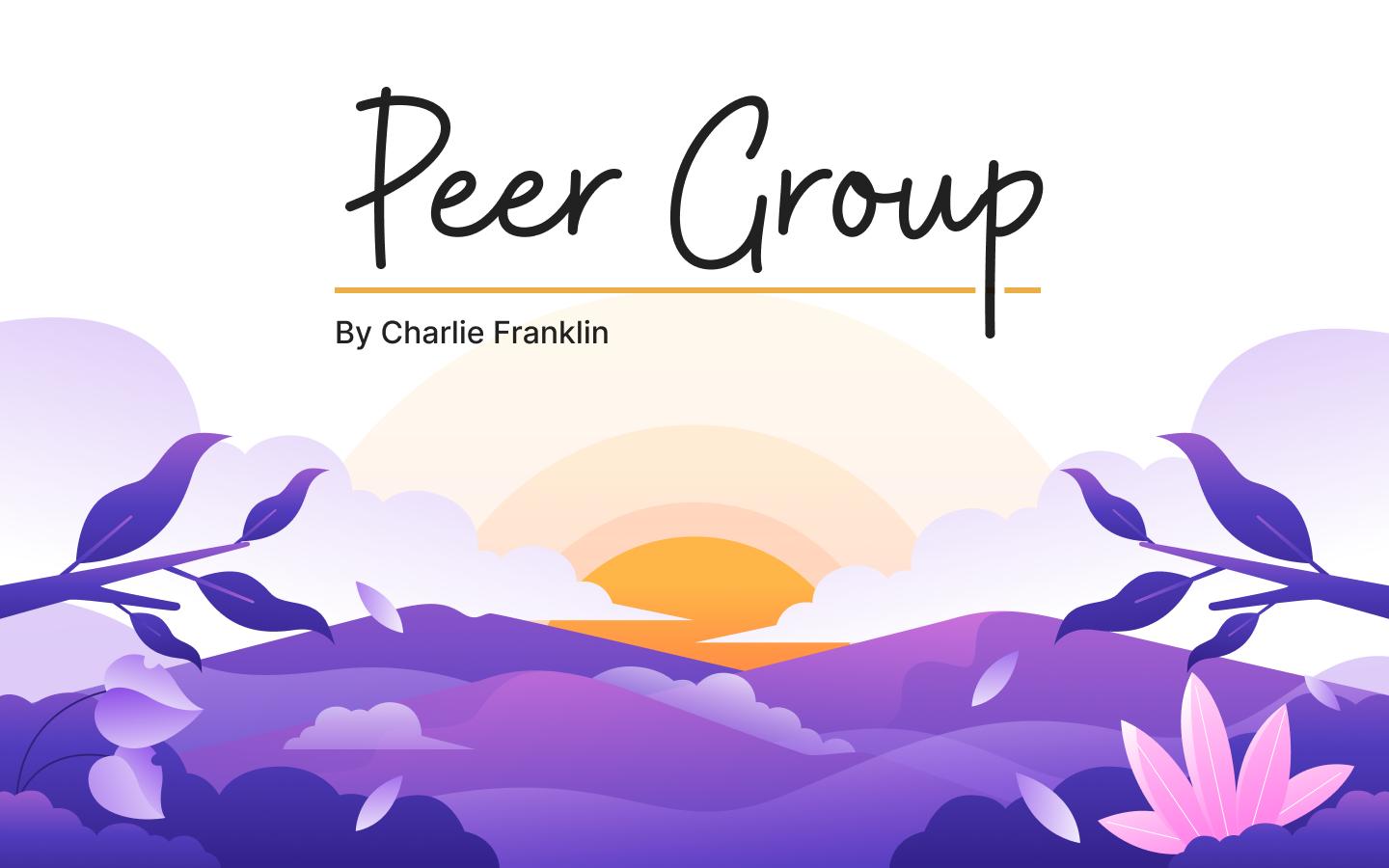 Introducing Peer Group by Charlie Franklin