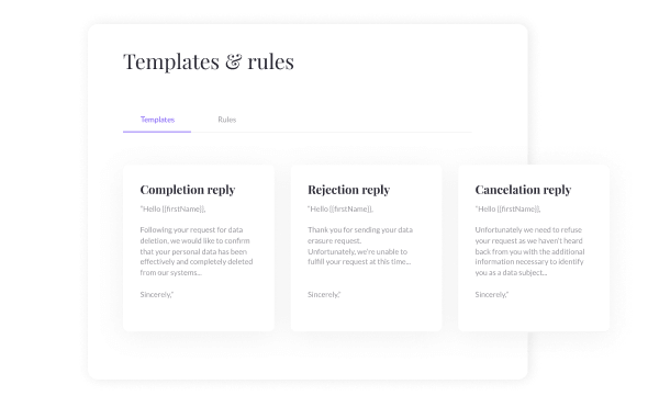 GDPR Right to Be Forgotten Response Template