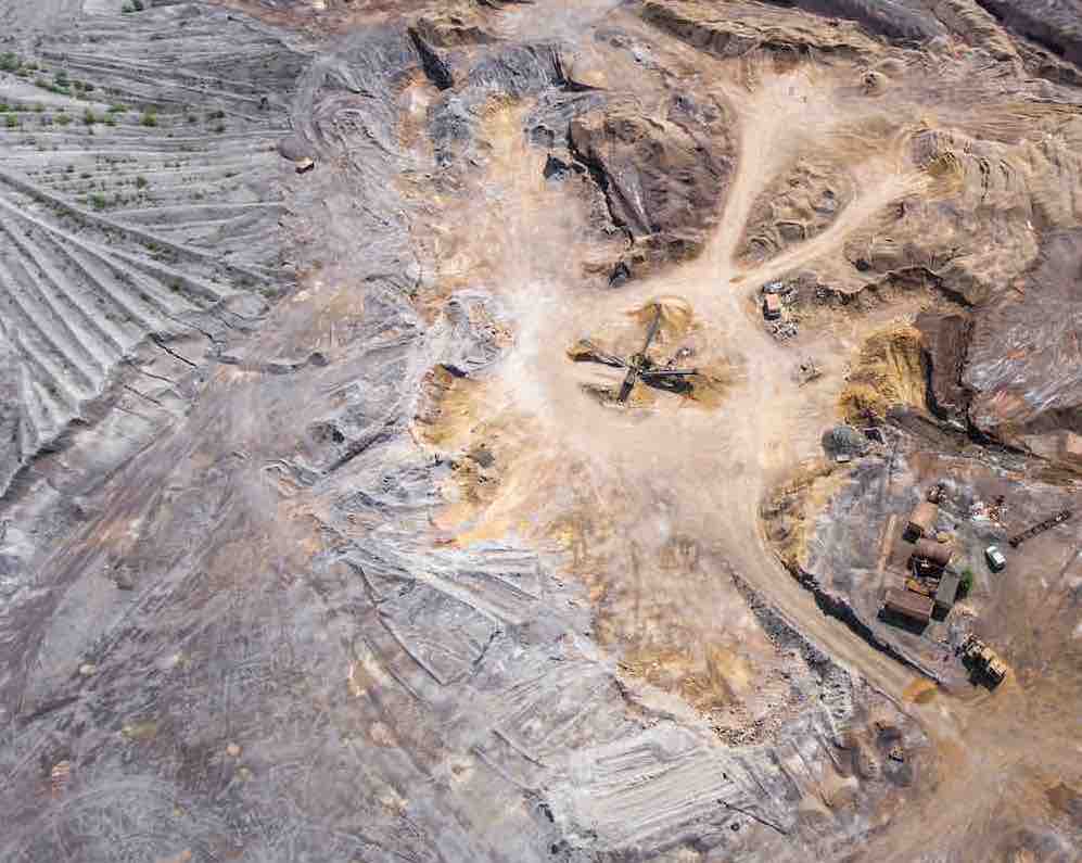 Aerial photo of a construction site