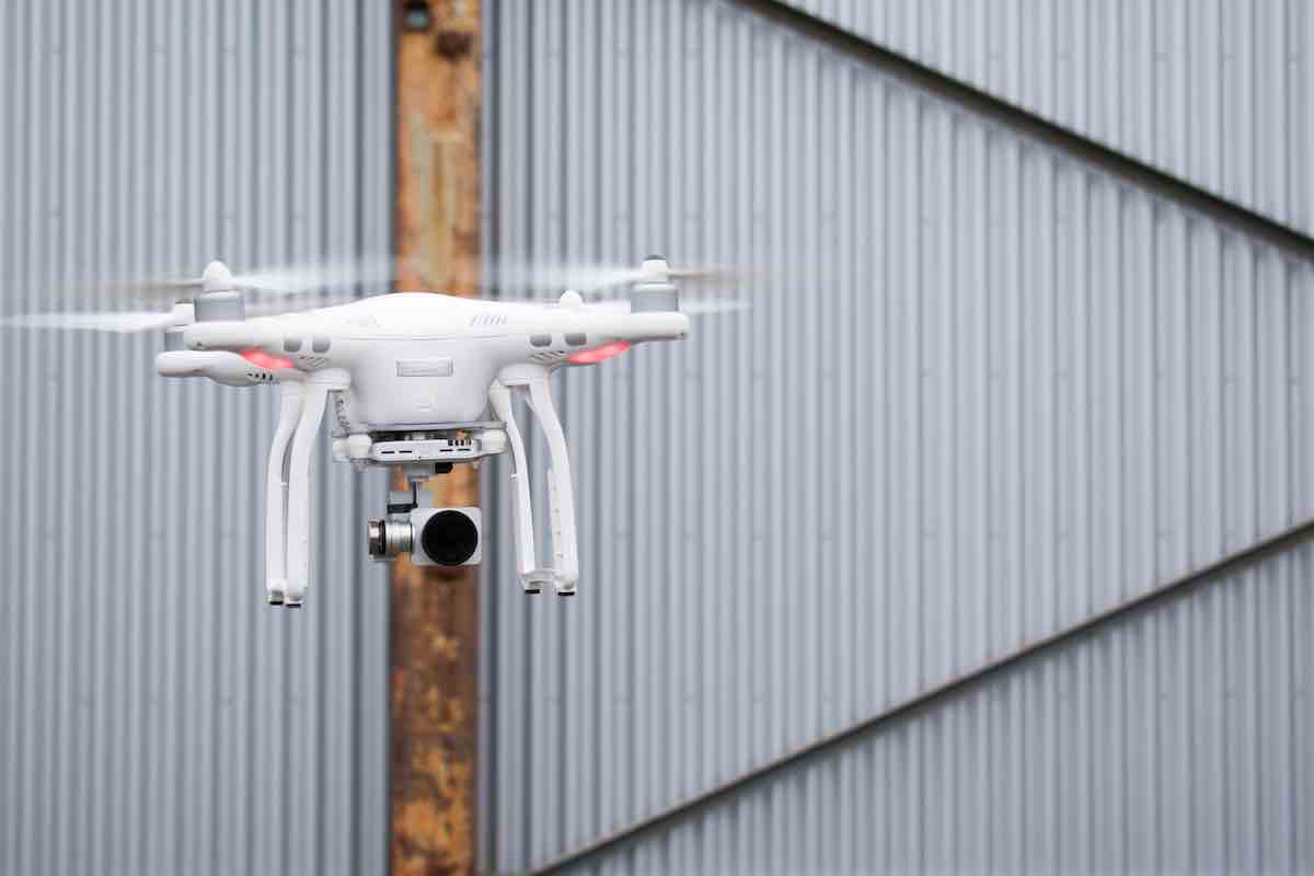 DJI phantom in flight