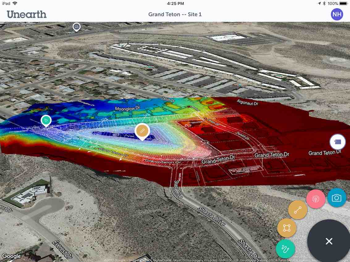 ipad screenshot of elevation models in OnePlace