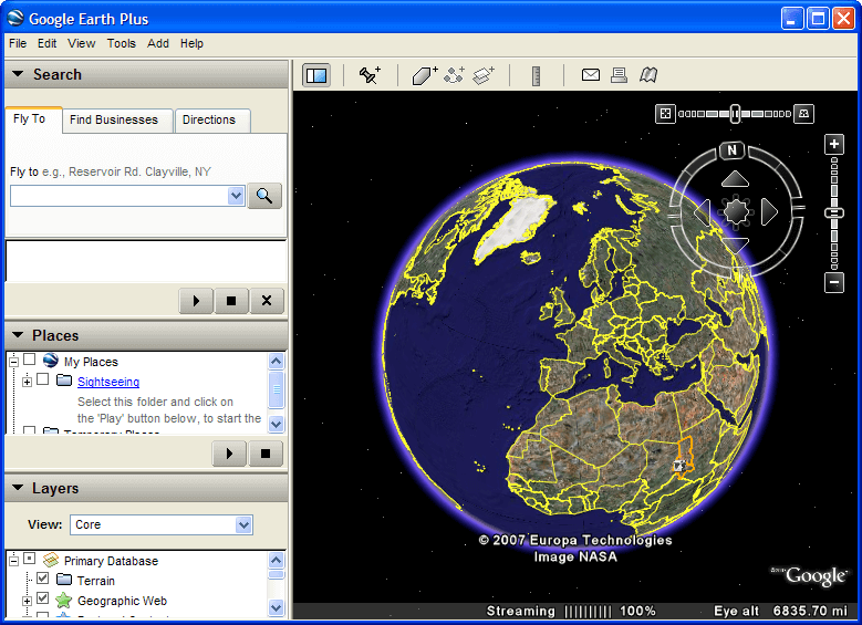 Google Earth 4 screenshot