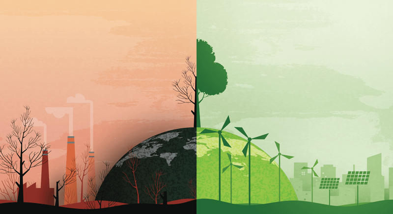 A comparison between a healthy climate and a polluted one