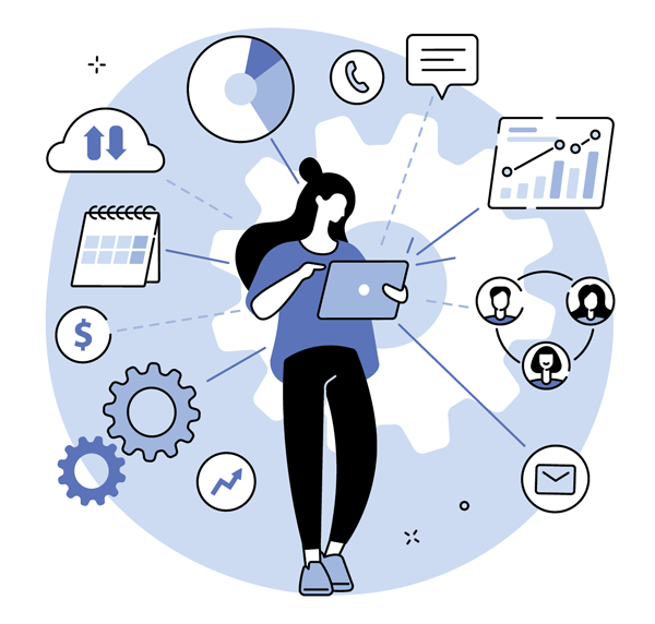 a woman executing enterprise risk management