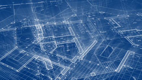 a blueprint being digitized
