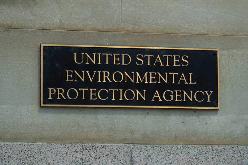 The EPA's plaque on their headquarters building