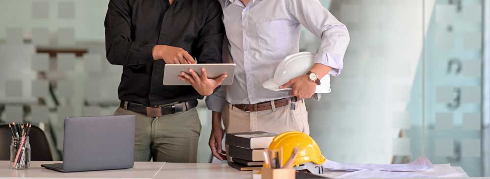 A project engineer and owner discuss a digital as-built