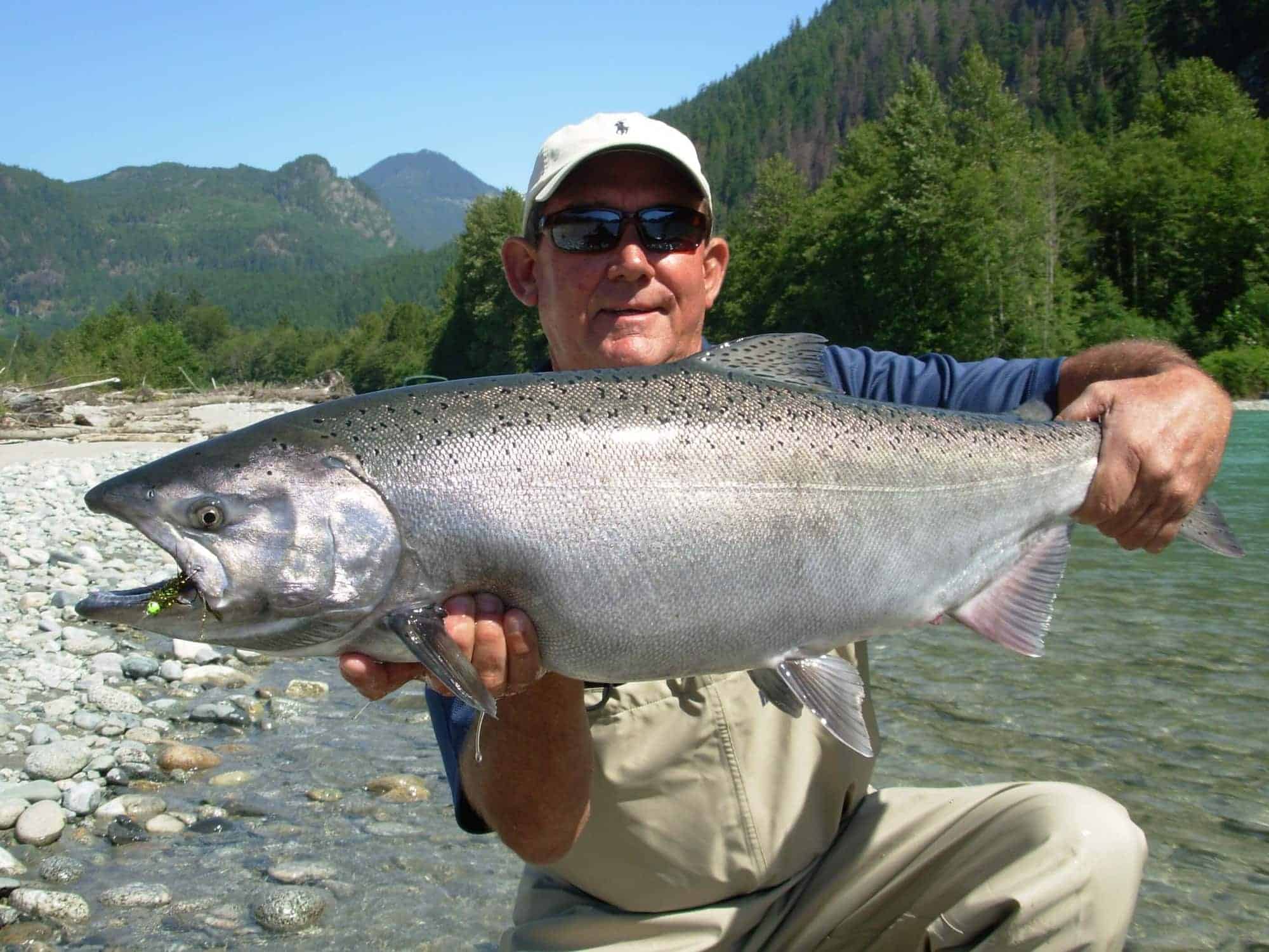 A man holding up a fish