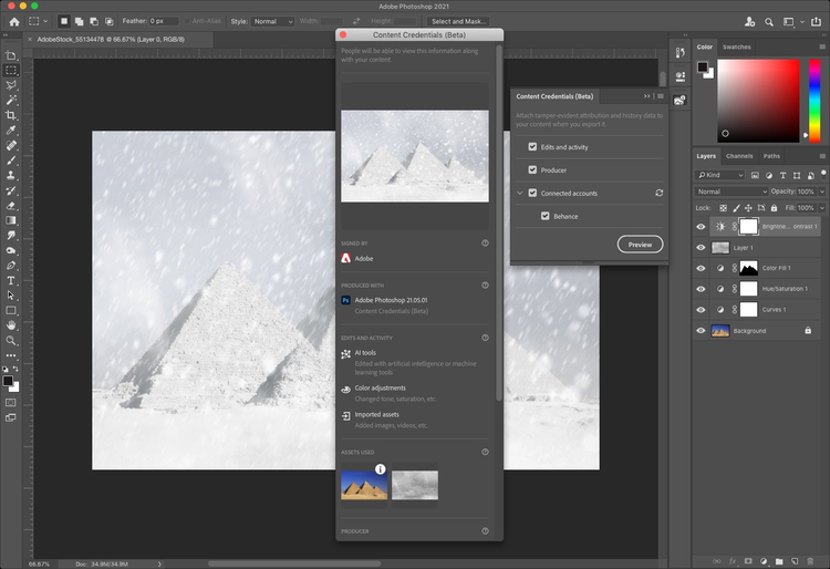 Screenshot of Photoshop.