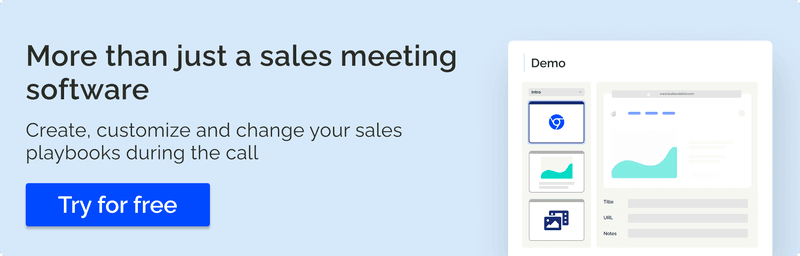 Demodesk sales meeting software (Playbooks)