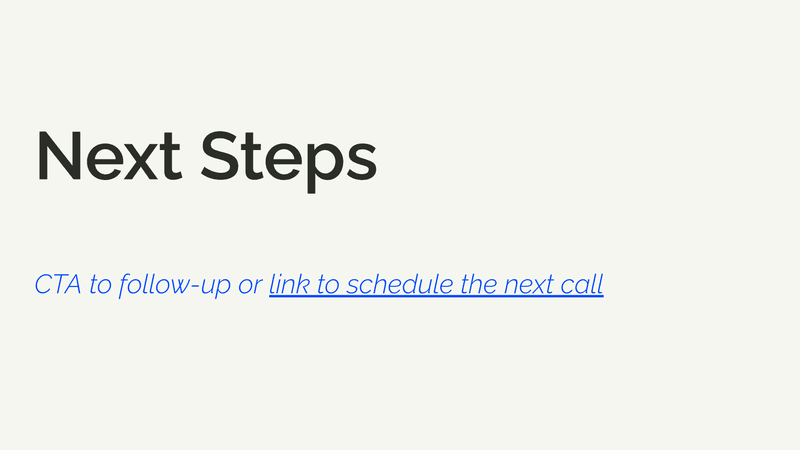 Define next steps after the meeting