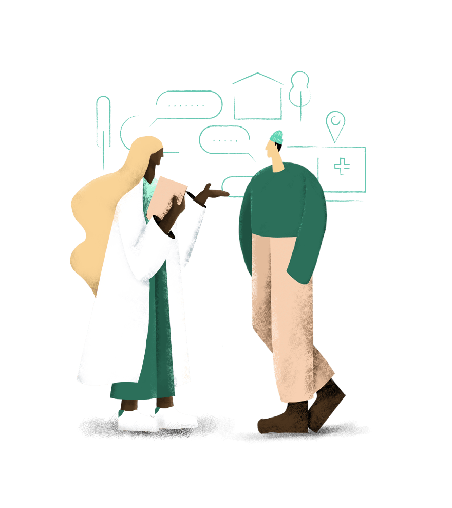 Illustration of 2 people