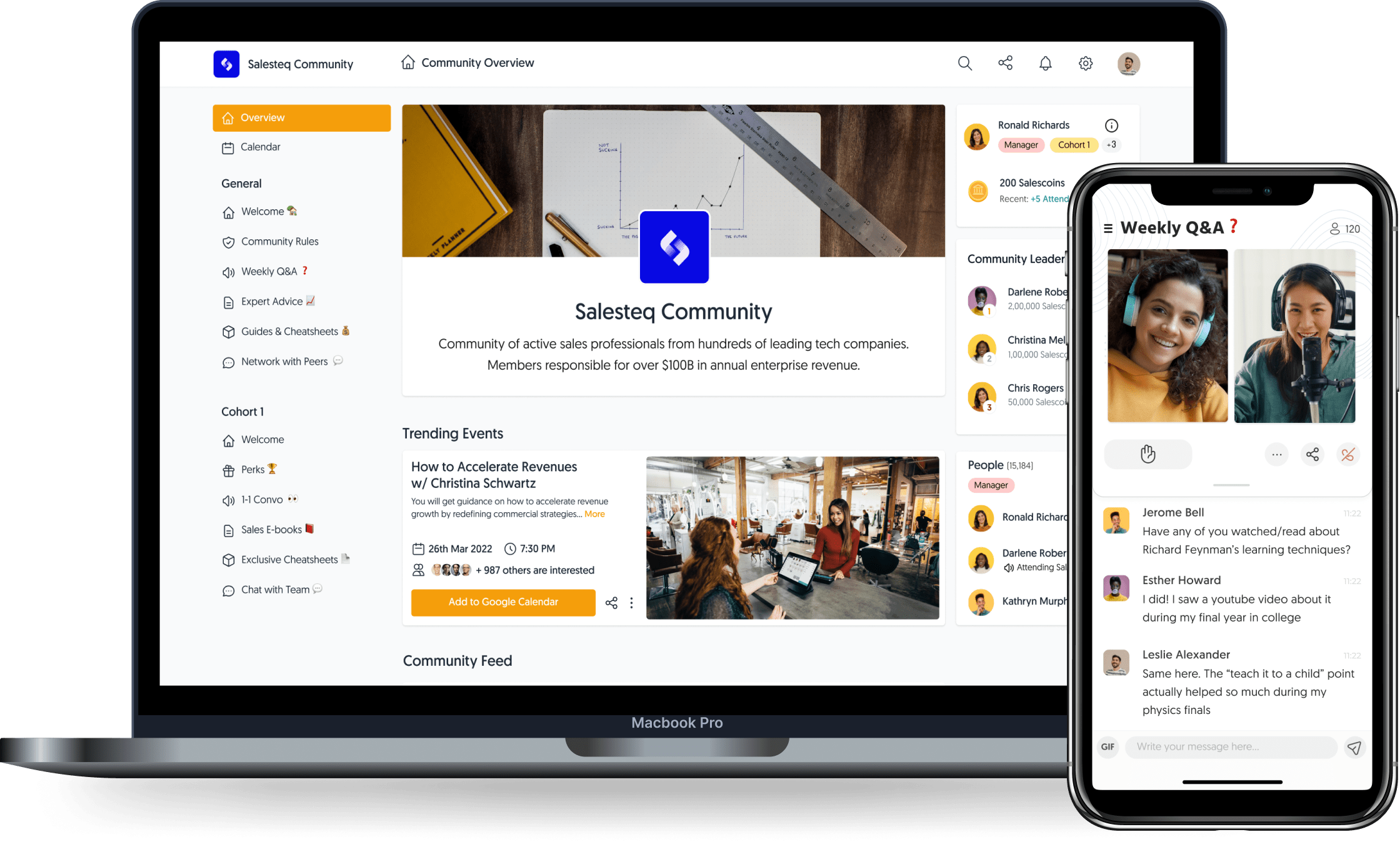 Build your community using our white-labeled DIY platform.