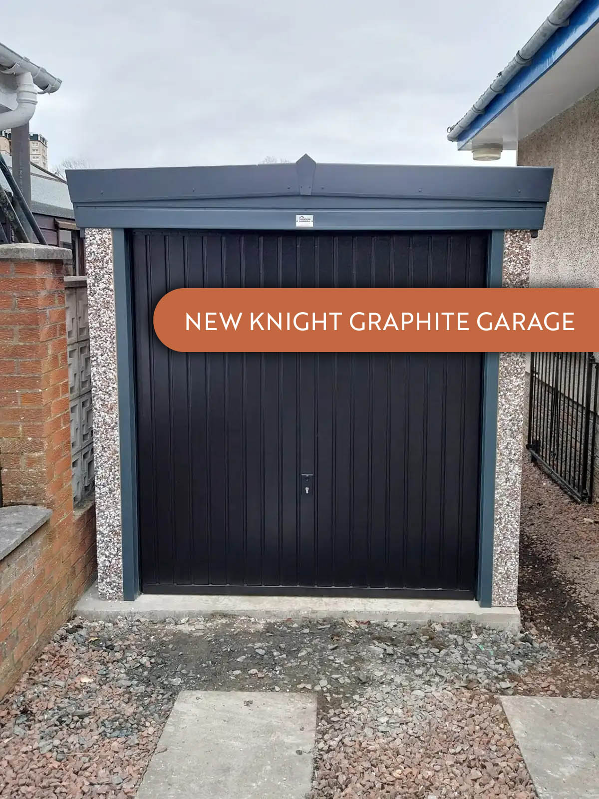 New Knight Graphite Garage Install in Motherwell Concrete Garages