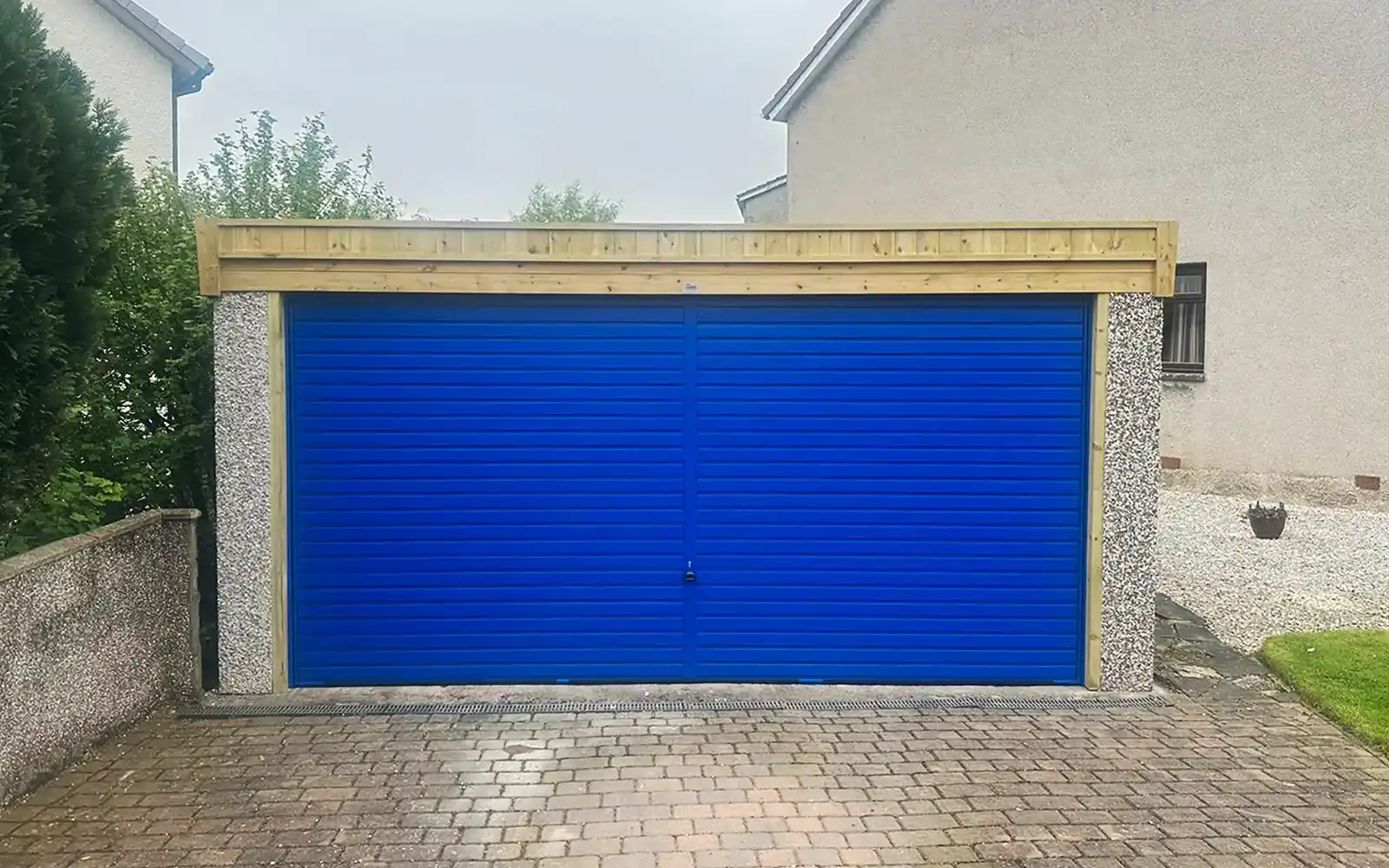 New Knight Timber Garage in Dunfermline Concrete Garages Scotland