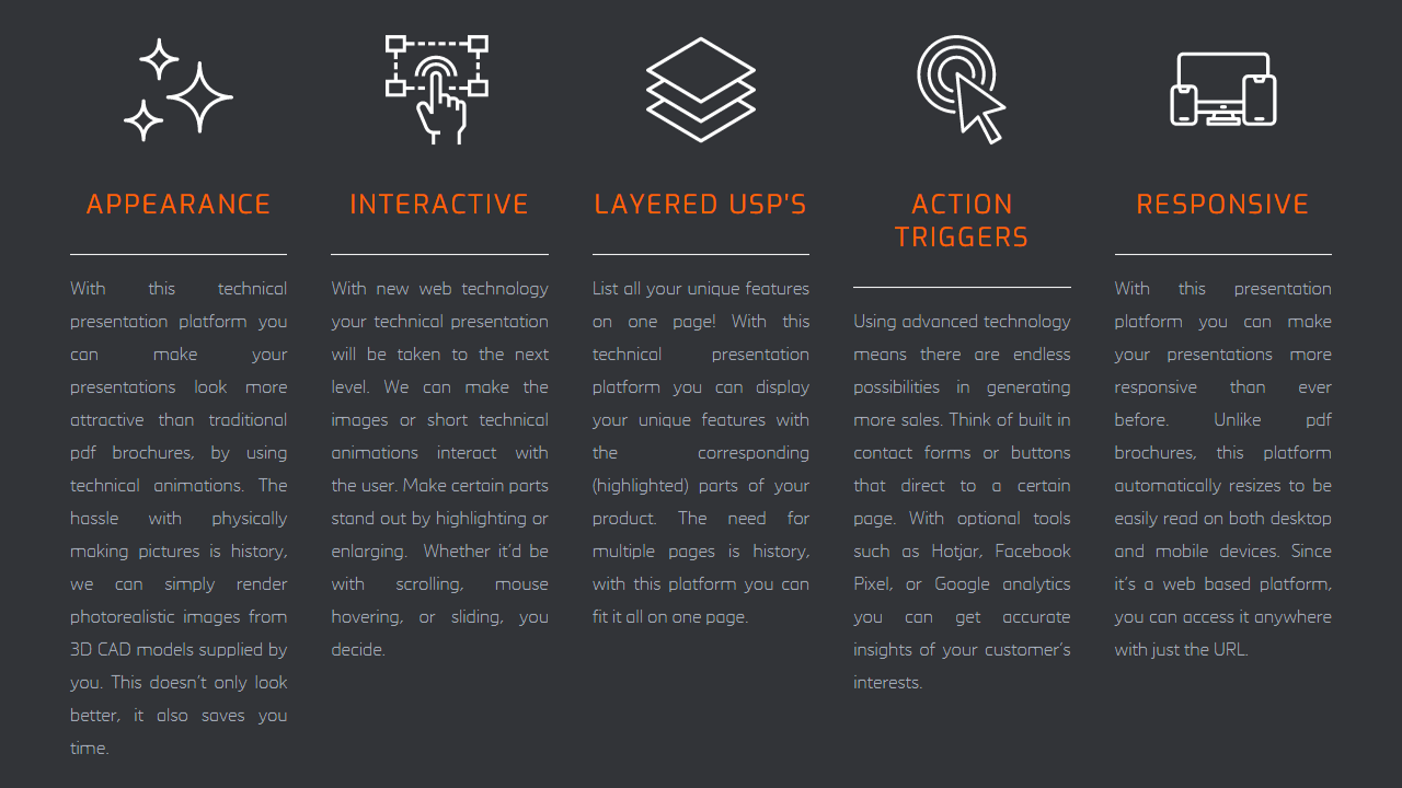 Technical Animation case | Menu bar element