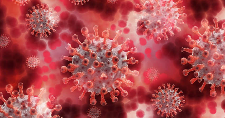 Graphic representation of coronavirus