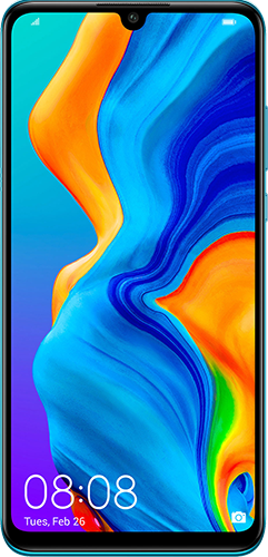 Modrý Huawei mobil