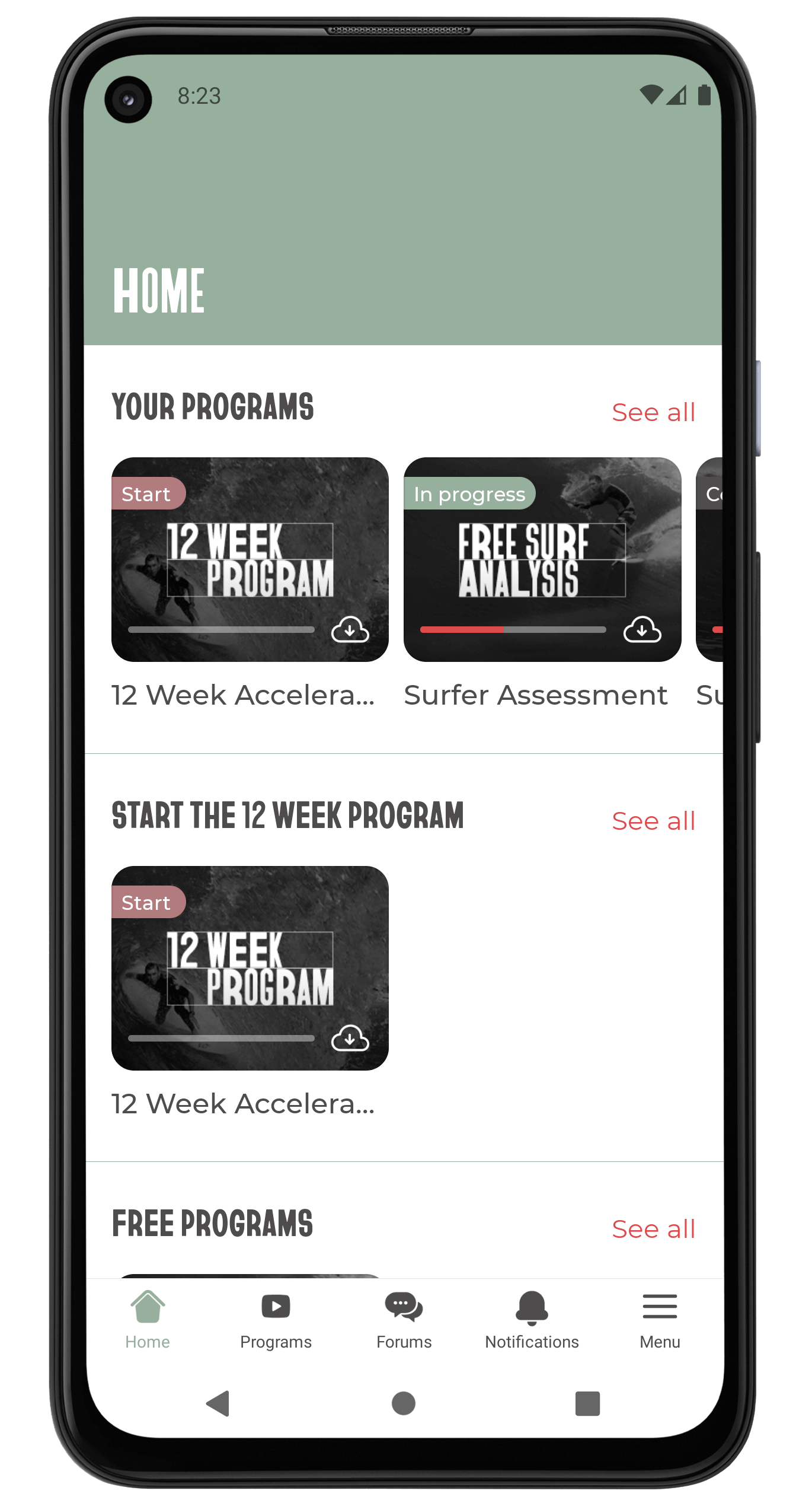 Surf Training App