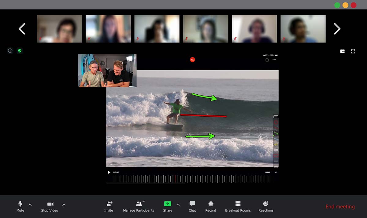 feedback from the surf coaches video analysis