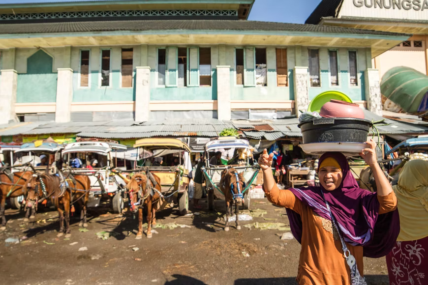 a street view from lombok, indonesia