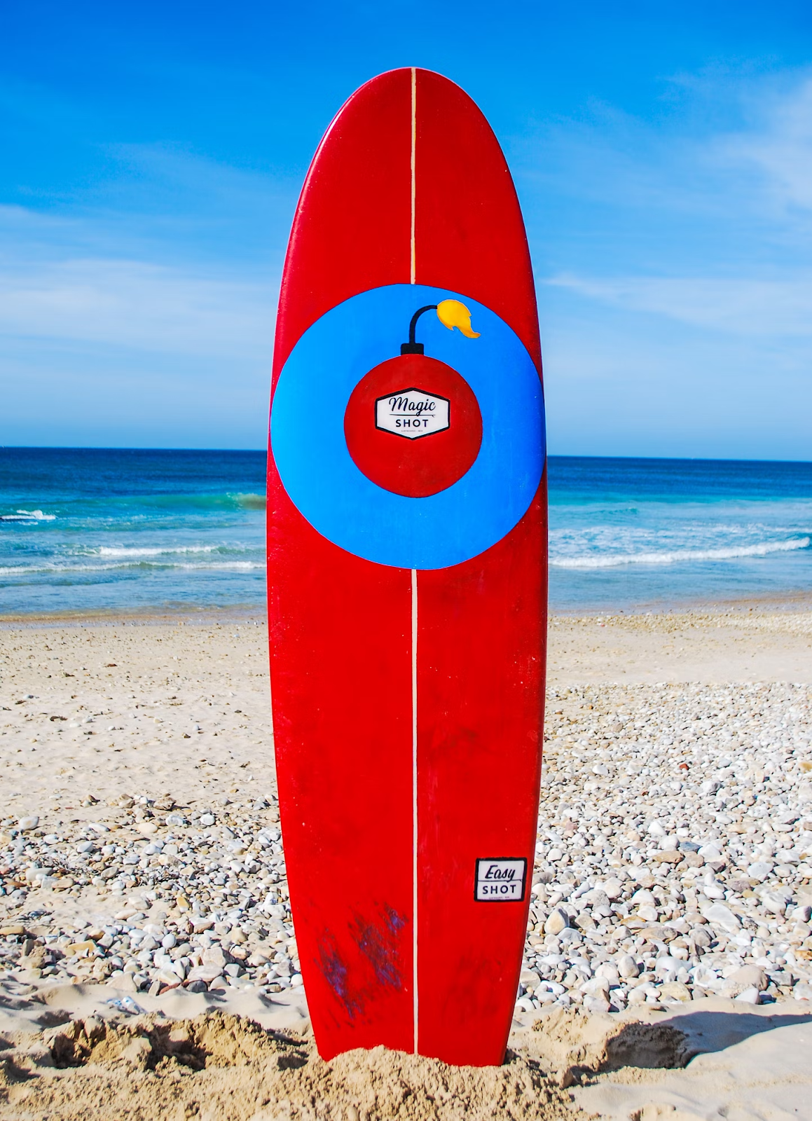 surfboard with parallel outlines