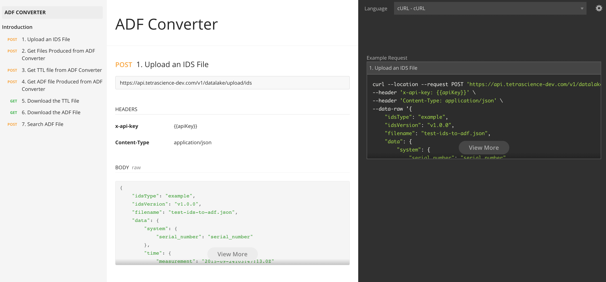 ADF Converter API