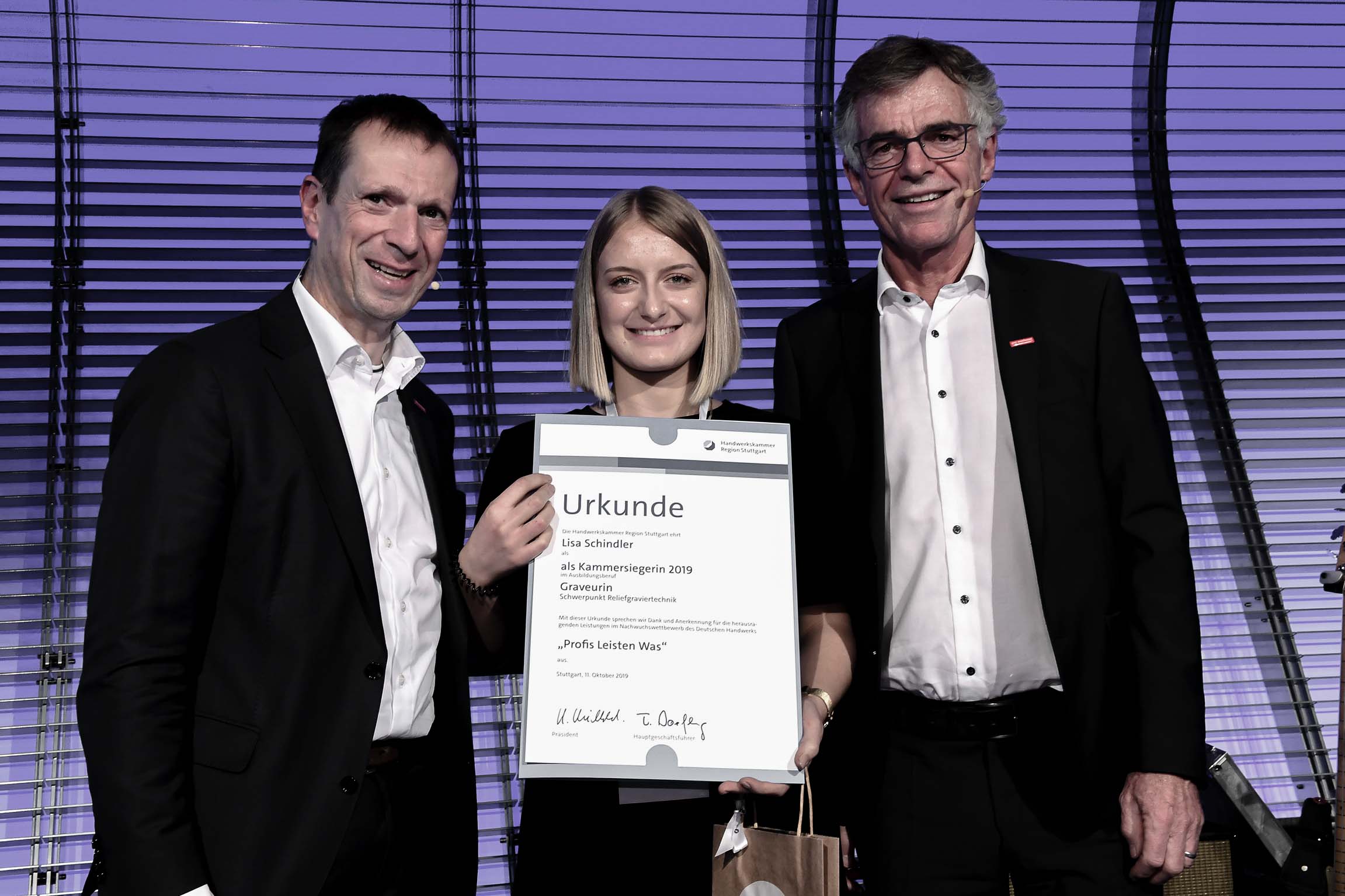 Handwerkskammertriplett beim Reichle Technologiezentrum