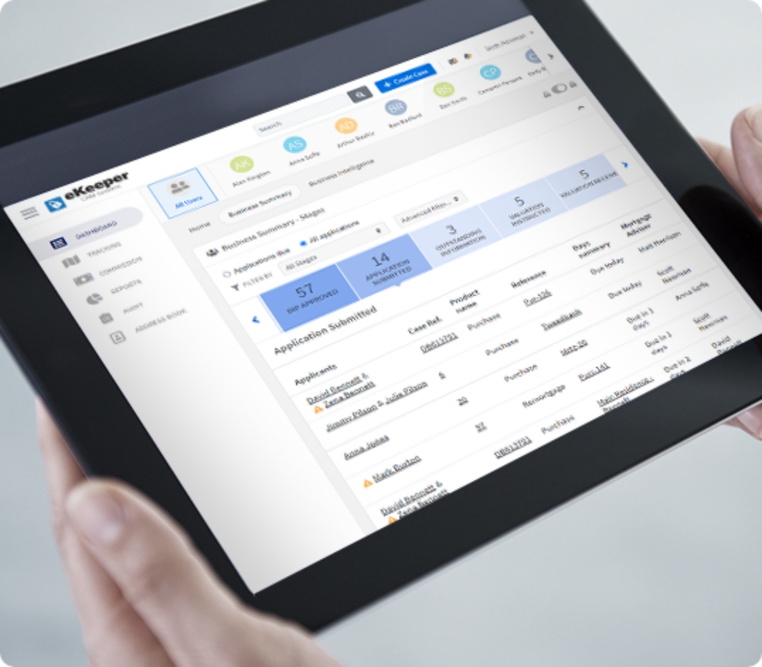 finova CRM Screenshot on Mobile Device