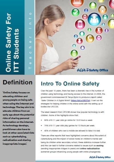 Online Safety Advice for ITT Students