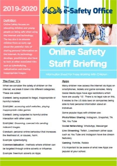Online Safety Staff Briefing