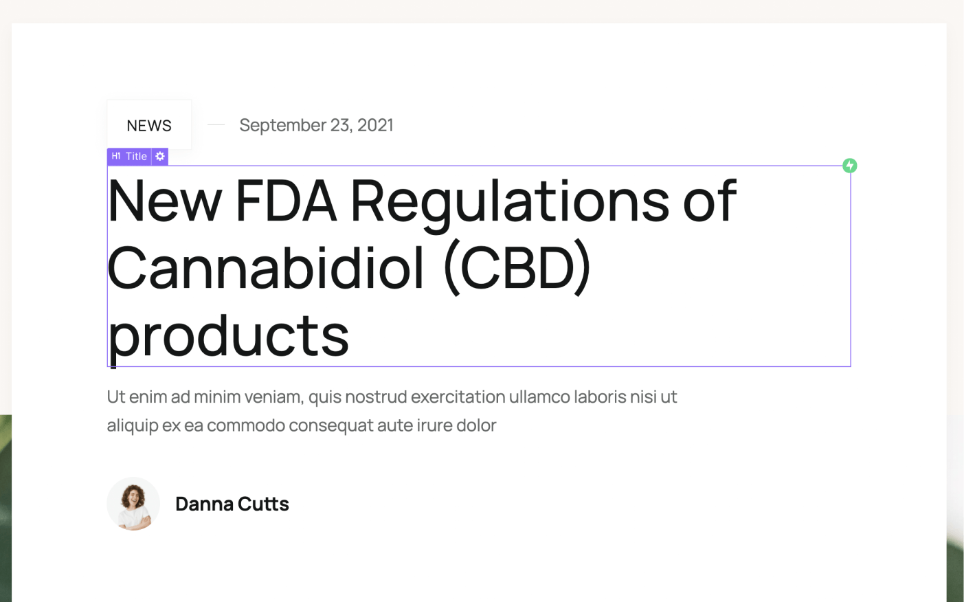 CMS Page - CBD X Webflow Template