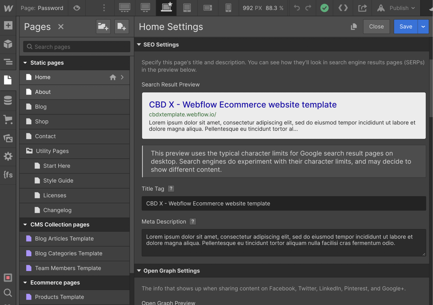 SEO - CBD X Webflow Template