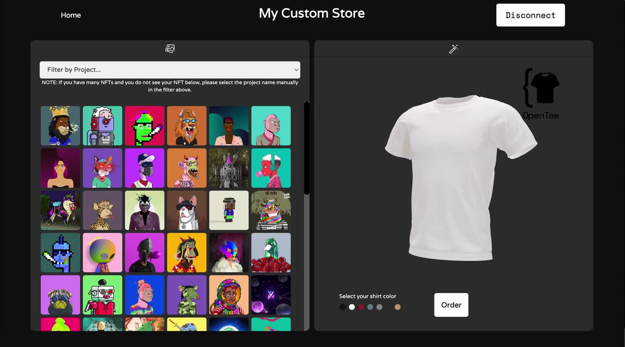 OpenTee | Custom web3 Apparel Stores