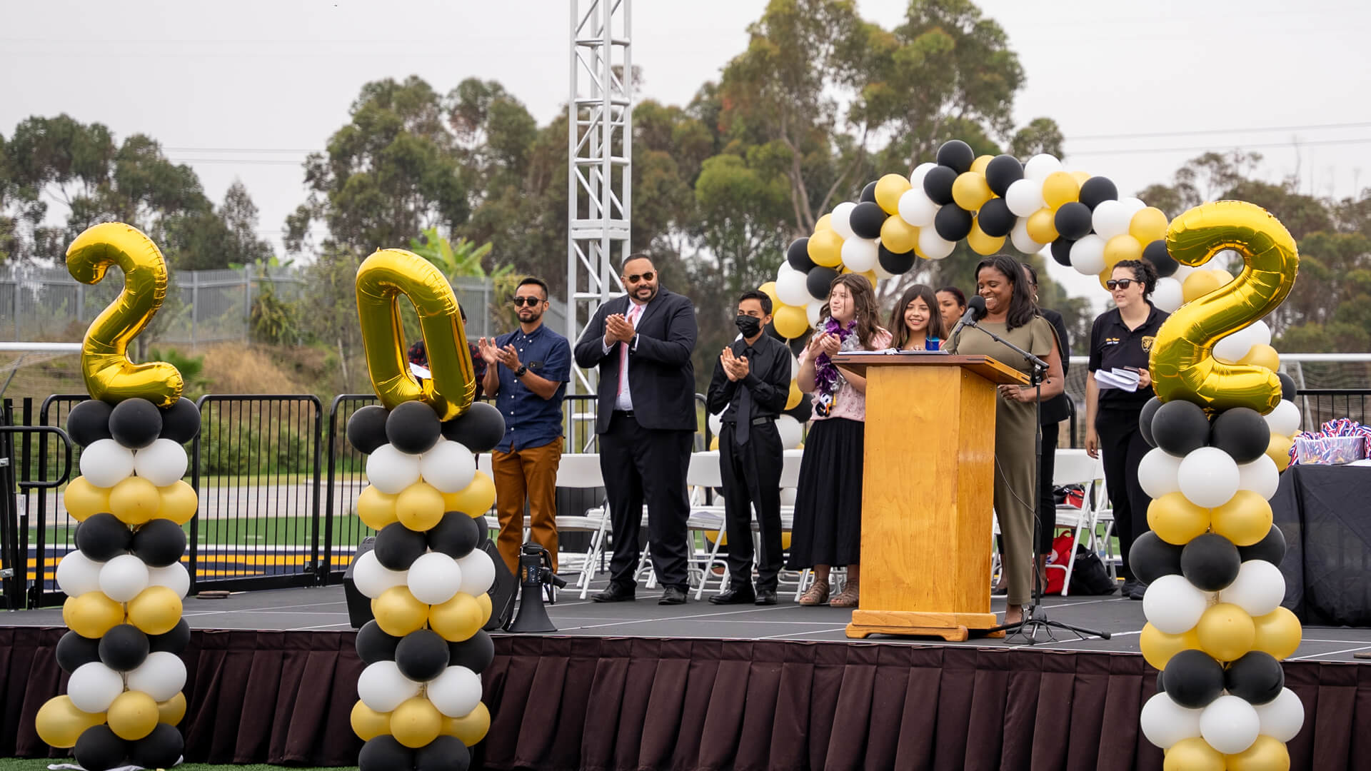 Graduation Microphone and Podium