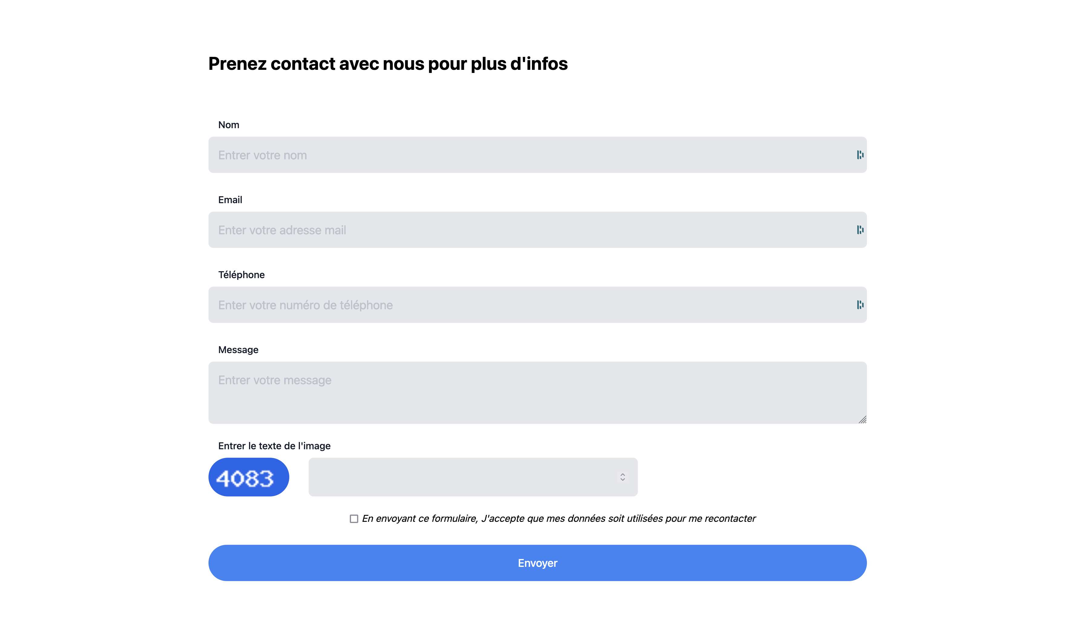 Capture d'écran du site charlebike.be partie contact
