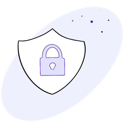 A security shield with a lock